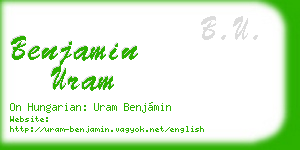 benjamin uram business card
